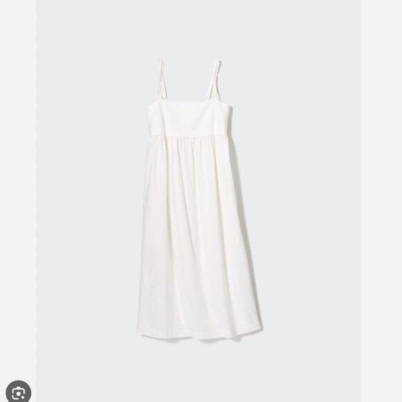 Uniqlo | Dresses | Uniqlo Linen Blend Gathered Camisole Dress White Size Medium | Poshmark Uniqlo | Dresses | Uniqlo Linen Blend Gathered Camisole Dress White Size Medium | Poshmark